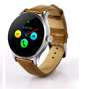 K88H Smart Watch Leather Strap Heart Rate Monitor
