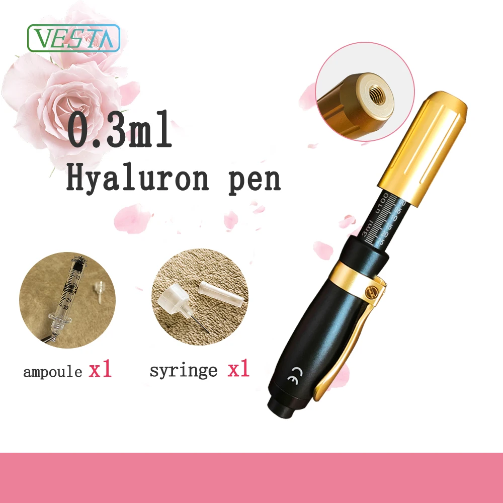 

2019 Vesta 0.3ml Hyaluronic Injection Pen Customized Logo Serviced Neelde Free Hyaluronic Acid Pen For Lip Filler