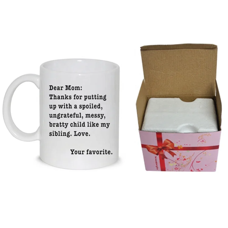 

Customized sublimation 11oz Ceramic Coffee Mug with gift foam box package