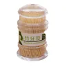 friendly disposable Sharp Two Ends and One Top Fruit bamboo picks Bamboo toothpicks in Plastic Jar