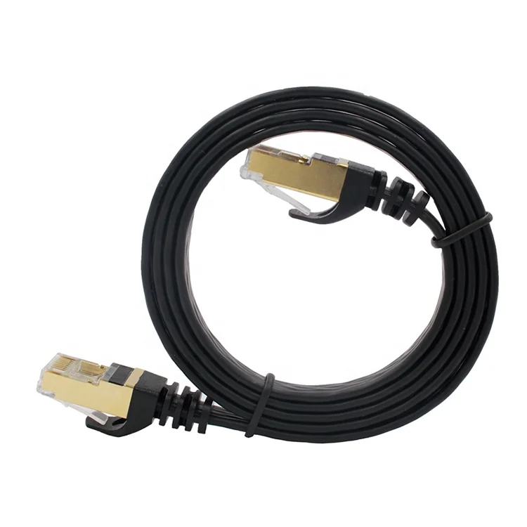 
cat7 patch cord sstp shielded black pure copper cat 7 Ethernet cable 