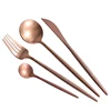 QT00230 wedding event used flatware set stainless steel rose gold knife fork spoon tea spoon cutlery set