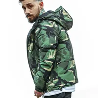

New men's cotton padded hooded camouflage coat winter quilt jacket
