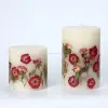 High Quality Wholesale Customized Pillar Scented dry flower Candle