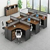 Modern Design Cubicle Office Furniture Office Modular Workstation Partition For 4 Clerk
