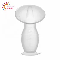 

Food Grade manual silicone breast milk saver suction collector pump