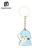 custom animation festival soft enamel silver back cartoon key chain