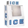 Outdoor slanted ice bag equipment merchandisers display cases