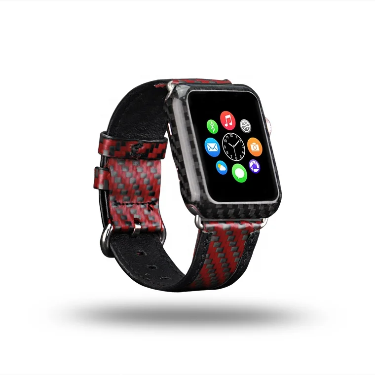 

Smart Watch Case Sports Men Cover Real Carbon Fiber Case for Apple Watch Series 2