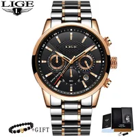 

Men Brand Luxury Chronograph Men Sports Watches Waterproof Full Steel Quartz Men Watch