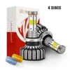 V18S Car LED Headlight Conversion Kit-4 sides,3 Color,12000LM-COB Chip Fan Kit