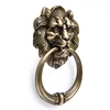 Antique Copper Door Lion Head Handles, Copper Furniture Handle