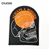 Wholesale Hot Applique Embroidery Skull Design Patch For Clothing