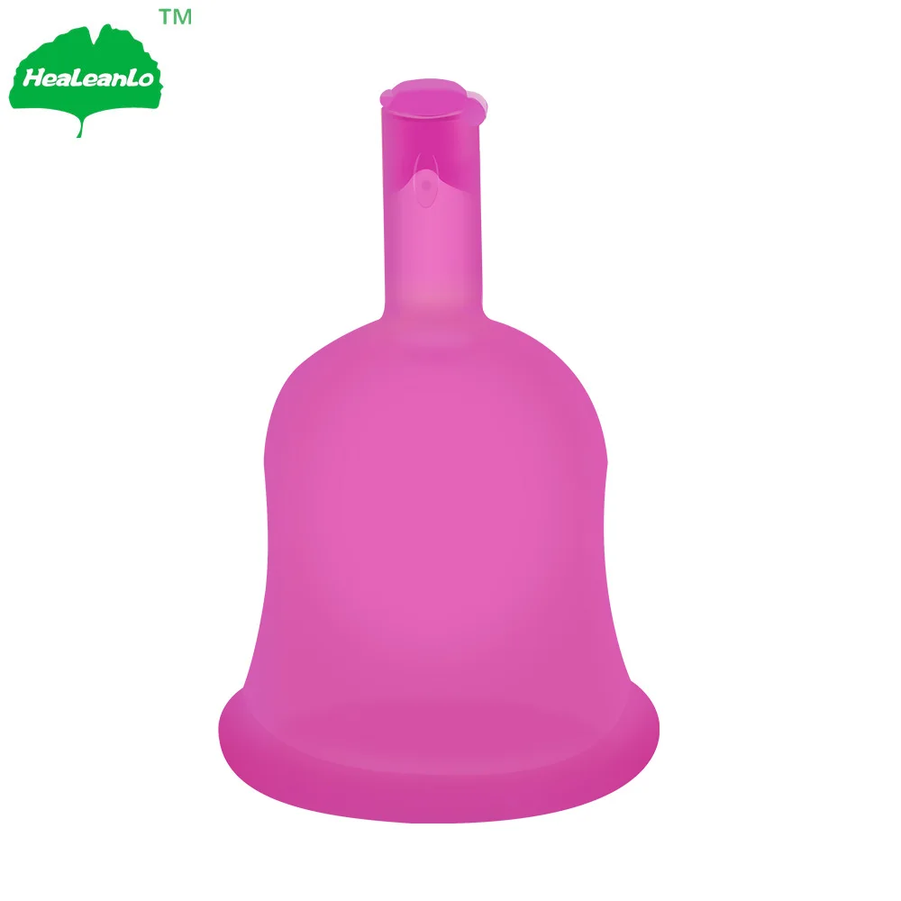 
Healeanlo Silicone Lady Drain Valve Menstrual Cups with lid female cup for your period 