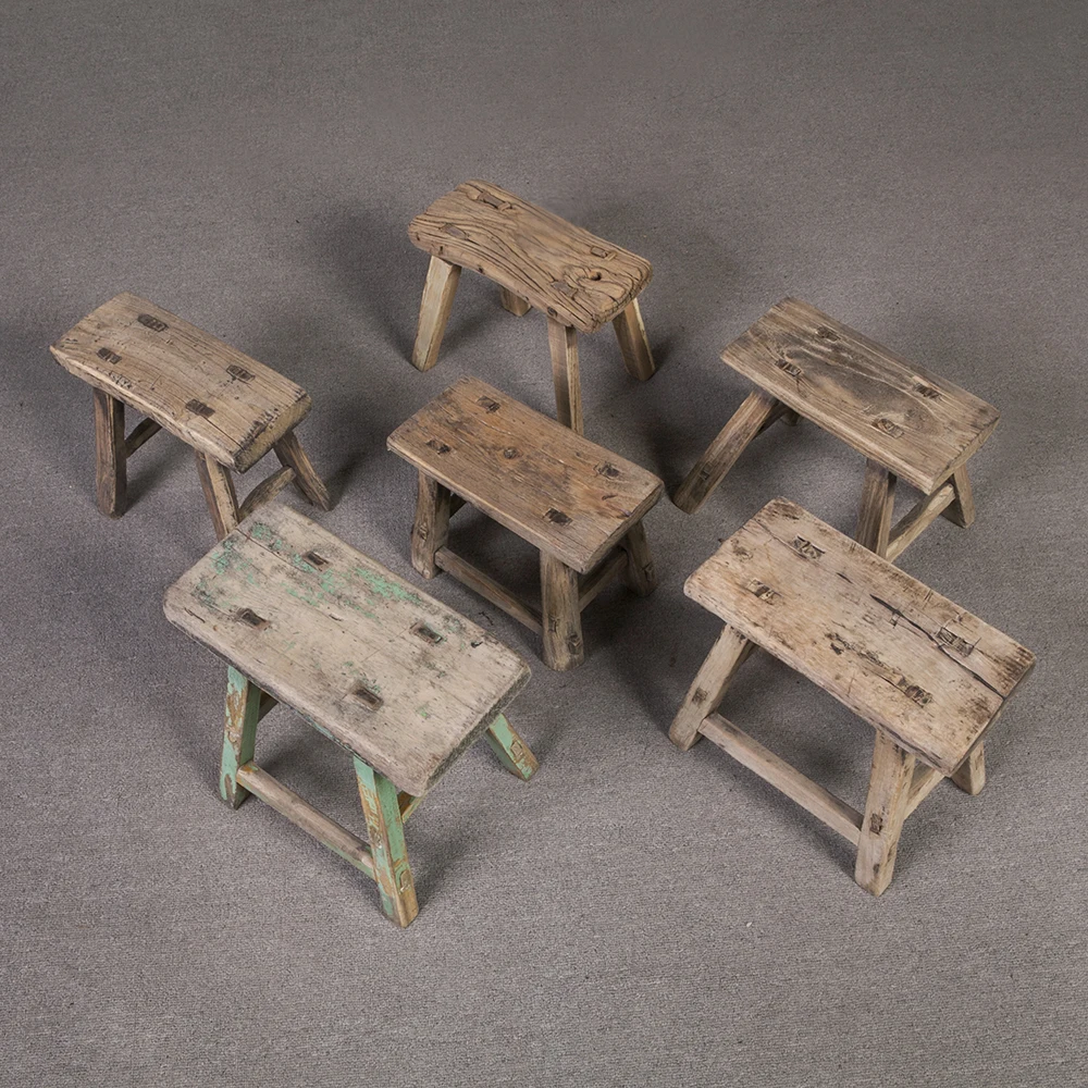 
antique wood stool 