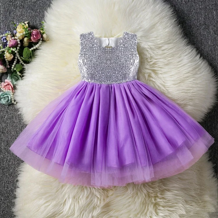 

Pabasana flower girl sequin birthday dress party 1 year old girl in malaysia with quality warranty, Red/pink/sky blue/purple