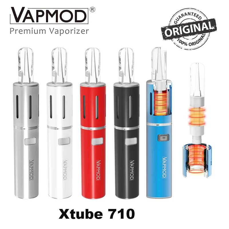 

Newest Hot Seller VAPMOD Xtube 710 CBD Oil Fit 510 Atomizer Vaporizer vape mod 900Mah battery Multi color OEM Welcome, Black;white;silver;red;blue