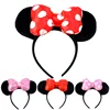 Headband Minnie Wholesale Mickey Head band Mouse Ears Wave Point Big Bow Hair Band Party Birthday Supplies QHBD-8667