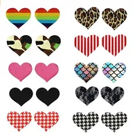 

Round Cross Heart Shape Sexy Breast Covers disposable nipple patches Satin Nipple cover Pasties