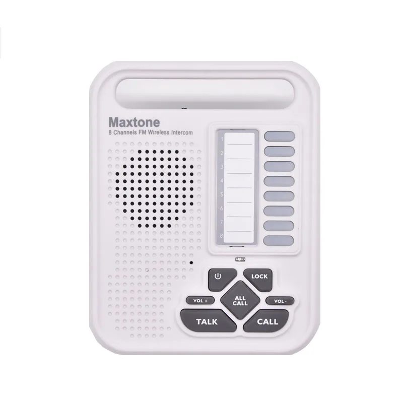 

Multi Channel Wireless intercom system 8 channel wireless intercom for home or office,Baby elderly monitor, White