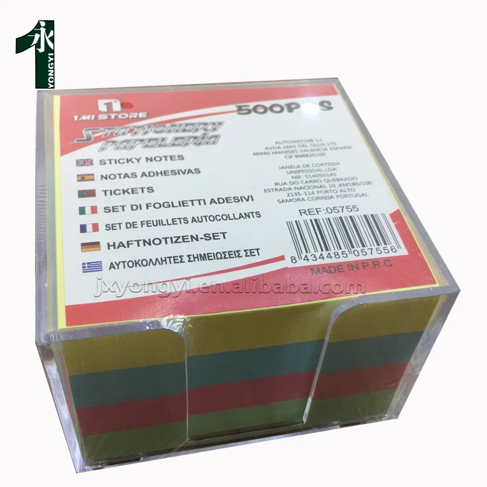 China Supplier Eco Friendly Self Adhesive Neon Colorful Memo Pad Paper Cube With Plastic Box For Office And School Buy Sticky Notes Notepad Plastic Box Plastic Memo Cube Product On Alibaba Com