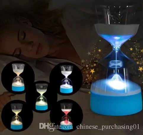 

LED Hourglass Night Lamp Home Decor Color Change Party Lights Soft Baby Child Sleeping Smart Charge USB Bedroom Bedside Lamp Gif