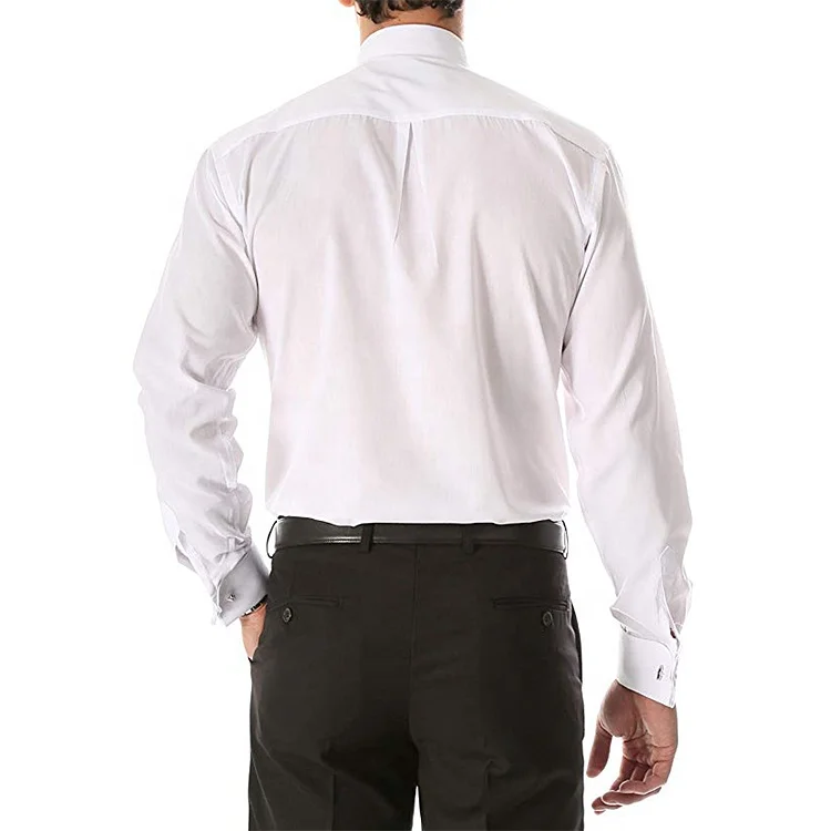 
UK/US White Long Sleeve Clerical Shirt Men 