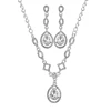 Indian crystal fashion silver jewelry wedding bridal necklace and earring sets