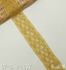 Golden lace trim 5.5cm wide garment metallic threads lace