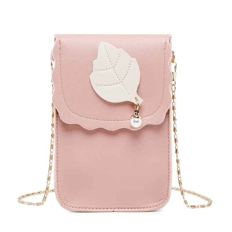 

New women's cell phone bag girls trendy wallet shoulder bag small leather messenger bag