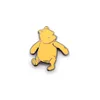 custom made bear badge hard enamel and Winnie the Pooh design Rose Gold