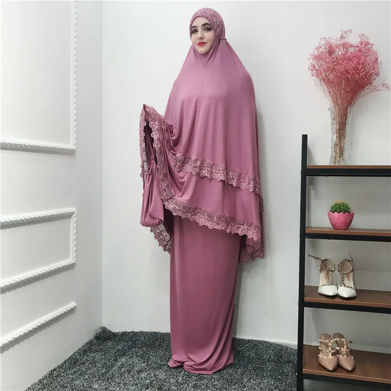 

New arrival EID ramadan muslim pray abaya, Beige;black;gray;light blue;navy;pink;purple;red