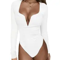 

Wholesale Summer Romper Slim Sexy Deep V Neck Lingerie Bodysuit Women