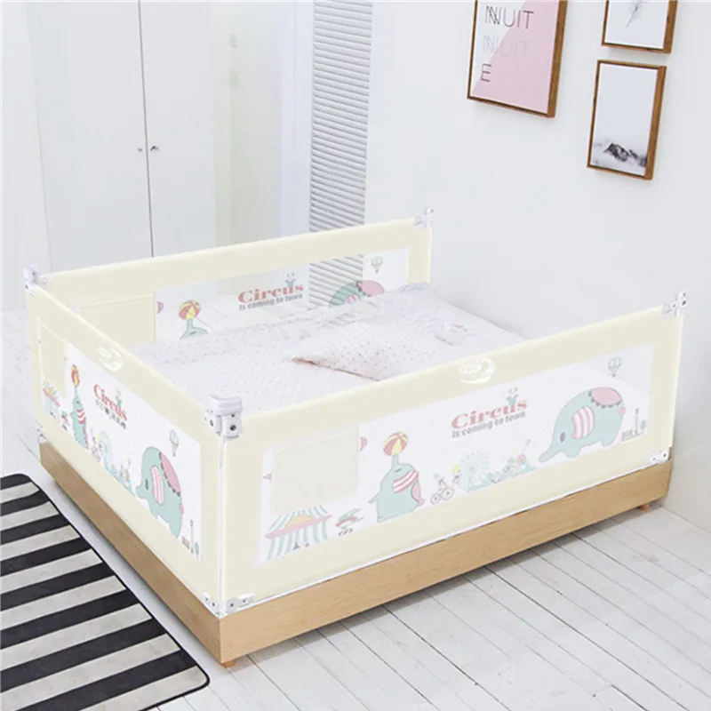 

2021 Amazon hot selling newborn baby bed barrier safety baby fence bed, Blue,pink,brown,customization