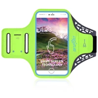 

Custom logo adjustable reflective sport bicycle running smart mobile phone armband