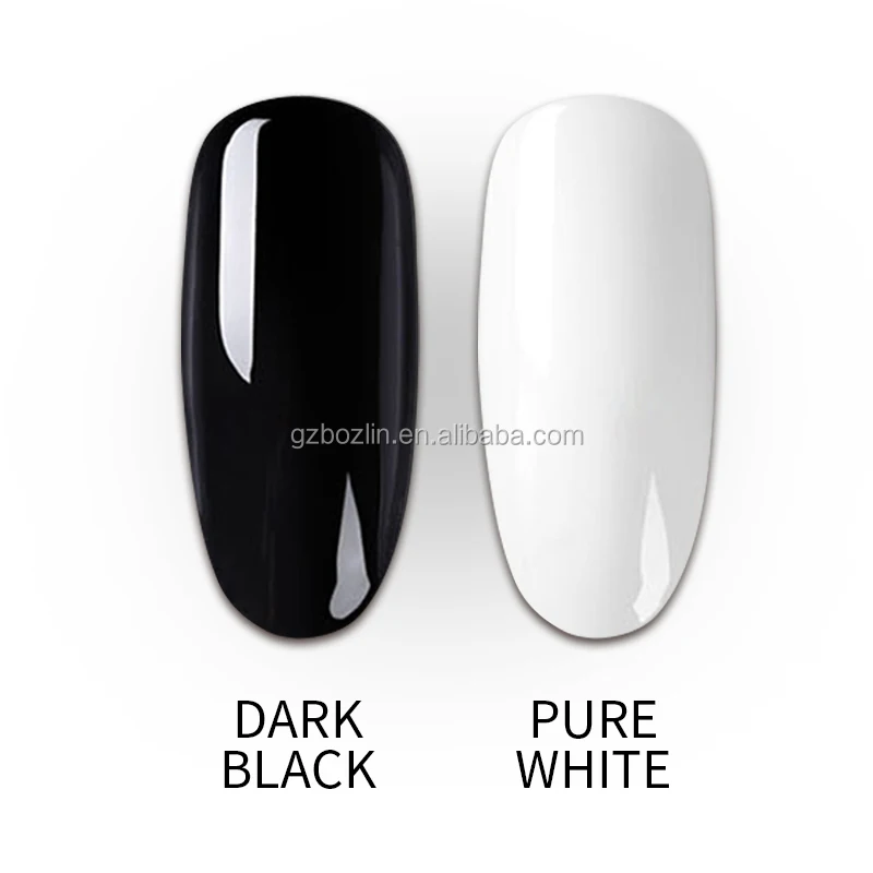 

15Ml One Coat Well Cover Super White Super Black Nails Gel Color Uv Led OEM Soak Off Nail Gel Polish