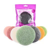 

Round Shape Konjac Sponge Cosmetic Puff Face Cleaning Sponge Natural Konjac Puff Facial Cleanser Tool Wash Flutter