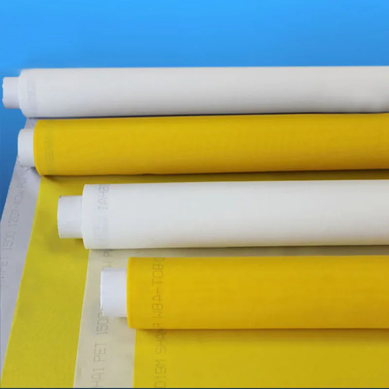
white yellow polyester fabric screen printing mesh for screen printing 