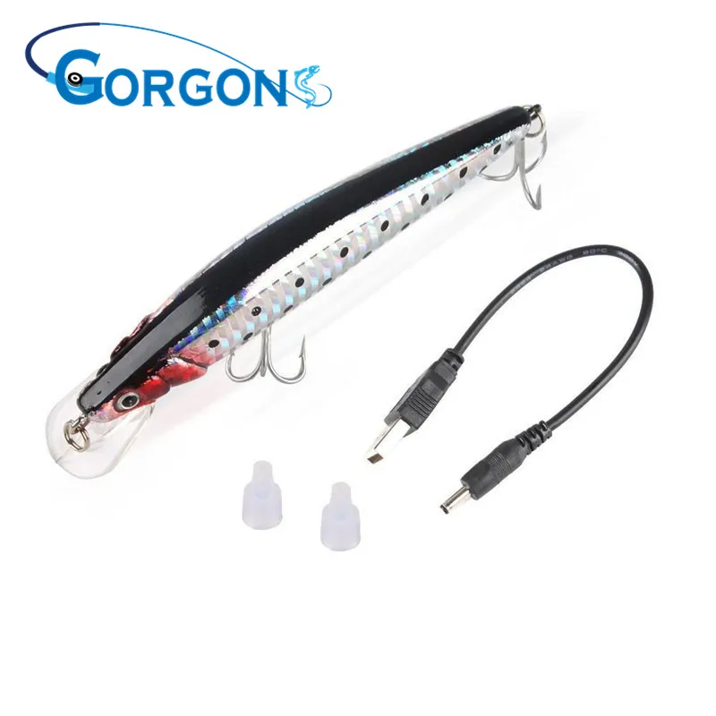 

Gorgons 120mm 20g hot stamping foils LED rechargeable fishing lure twitching lure