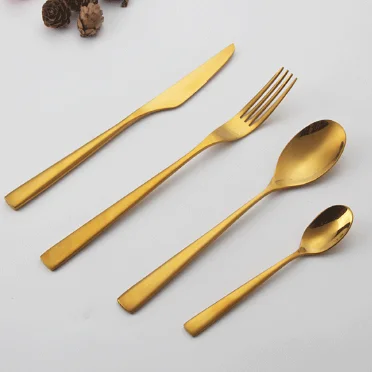 

High Quality Gold Stainless Steel Cutlery and Cutlery Set, Silver/gold