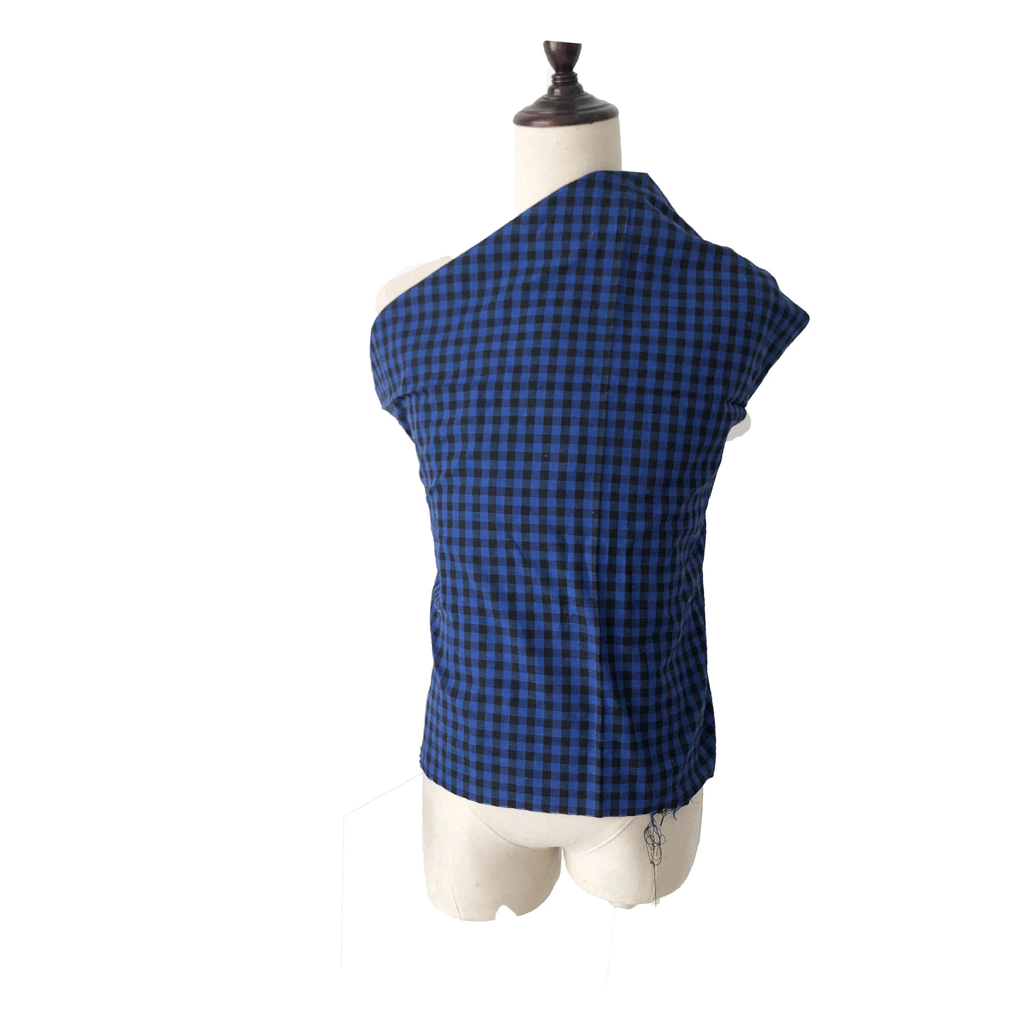 
Wholesale best selling cheap TR polyester Rayon woven small check shirt fabric 