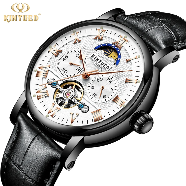 

KINYUED Luxury Business Series Mens Automatic Mechanical Watches Top Brand Luxury Wrist Watch With Tourbillion