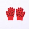 Kids/Children Custom Color Knitted Gloves Acrylic Texting Printed Warm Gloves