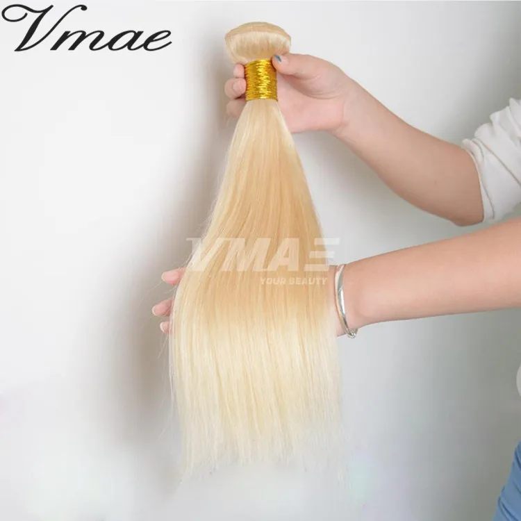 

VMAE 12A European 12 Inch To 28 Inch Virgin Hair Bundle Smooth Straight 613 Blonde Virgin Human Hair Extensions