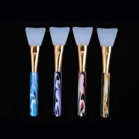 

New Fashion Acrylic Brush Marbled Body Beauty Makeup Tool Silicone DIY Mask Brush Foundation Brush