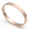 316 18k Solid Rose Gold Custom Name Stainless Steel Roman Woman Bangle