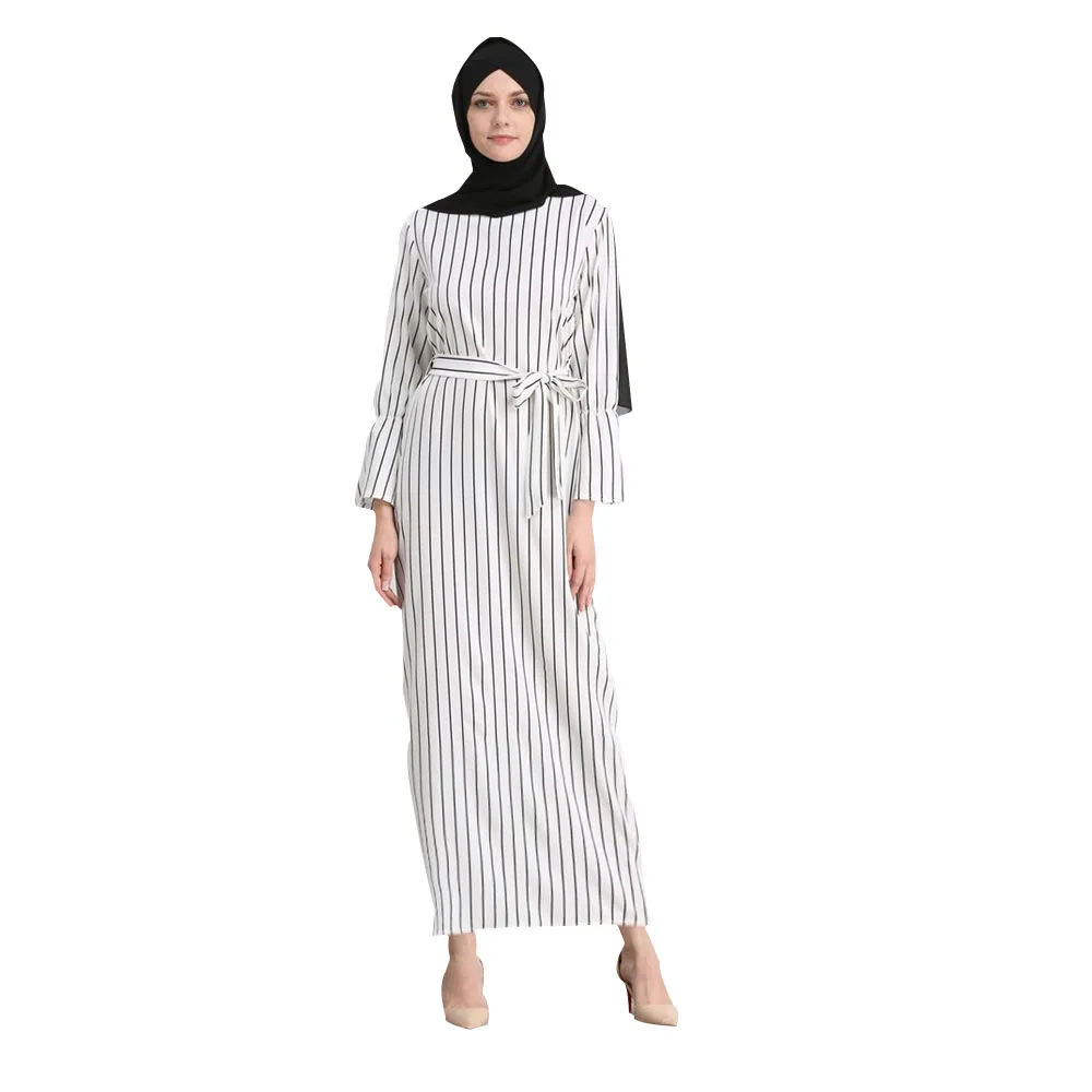 striped for muslim women turkish clothes turkish dresses for women istanbul for work long ladies office formal dresses women