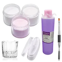 

QF 2 Oz Package Pink/Clear/White Three Colors Acrylic Dip Powder For Nail Art French Crystal Tips