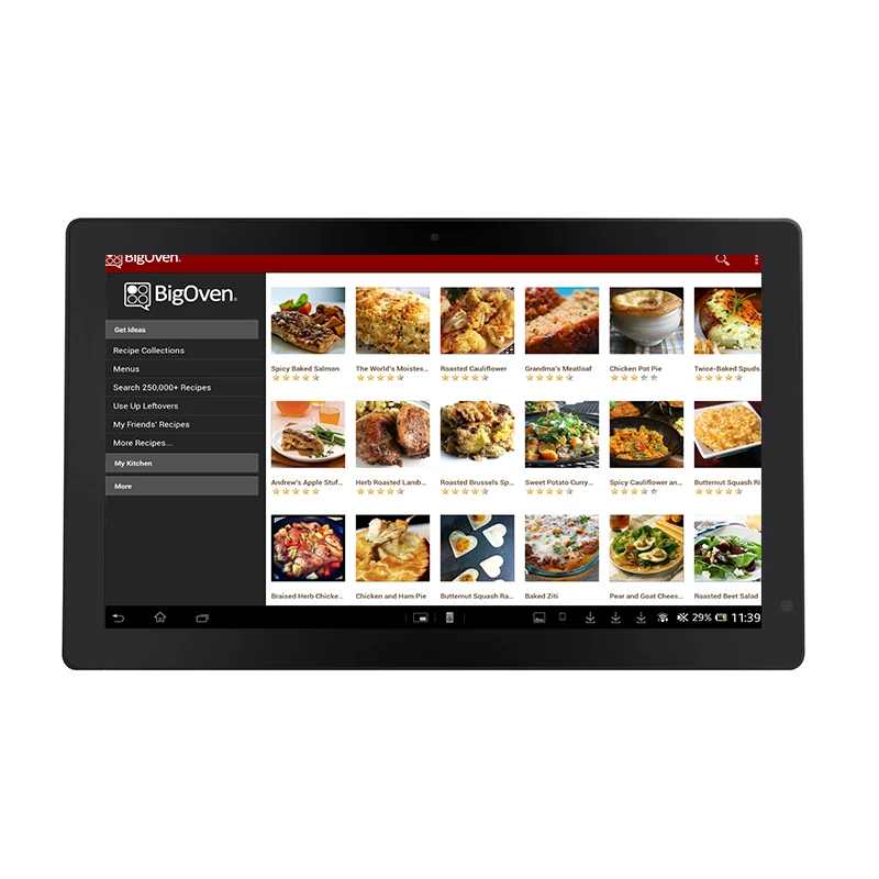 

OEM APP WiFi 17 inch wall mounted android tablet for restaurant, Balck