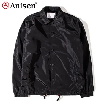 

Fashion streetwear hip hop coaches customized bomber 100%nylon waterproof custom windbreaker jacket, Customized colors